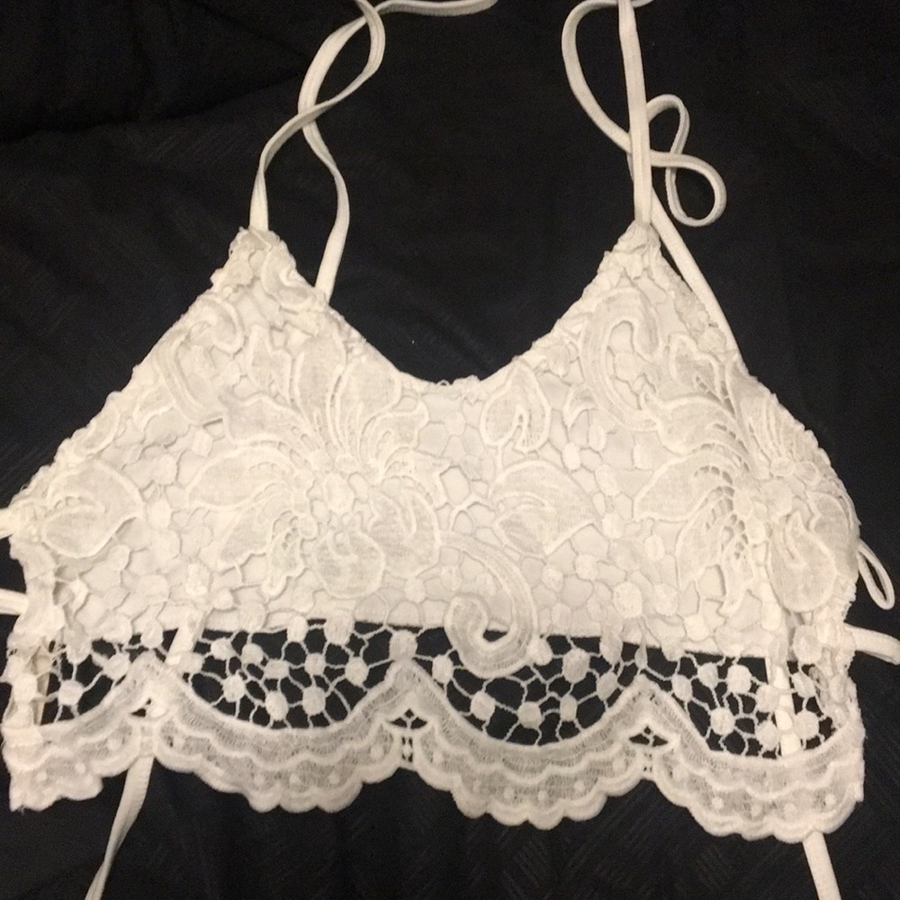 White bralette.